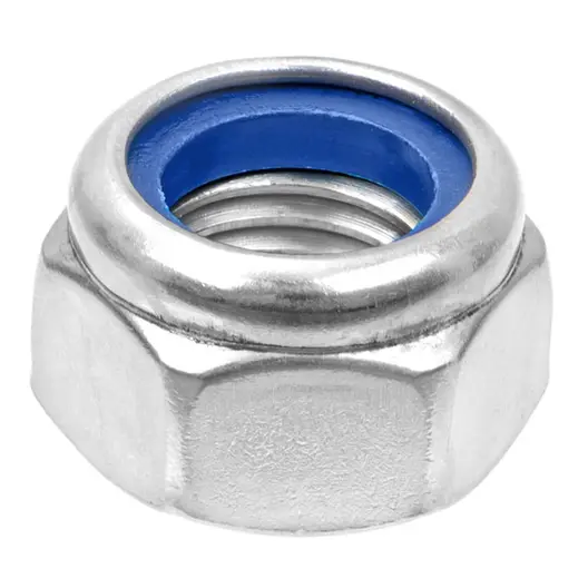 Гайка стопорна Inox Mare неръждаема  A2, M8, 1.25 мм, 8 мм, 7.0, 500 бр./опак., DIN 985