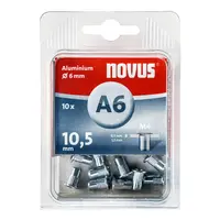 Нит гайка Novus с периферия алуминиева  M4, 10.5 мм, 10 бр./опак.