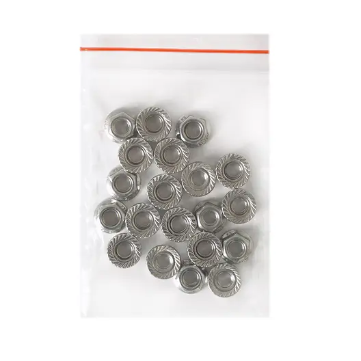 Гайка фланшова Inox Mare неръждаема  A2, M6, 1 мм, 6 мм, 7.0, 20 бр./опак., DIN 6923