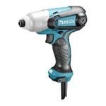 Електрически ударен гайковерт Makita с колекторен двигател  230 W, 100 Nm, квадрат, 1/4", TD0101F