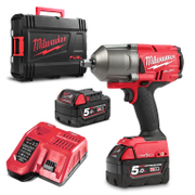 Акумулаторен гайковерт Milwaukee с безчетков двигател  с 2 батерии и зарядно, 18 V, 5 Ah, 1356 Nm, квадрат, 1/2, M18 ONEFHIWF12-502X - product - 020 MLK 025