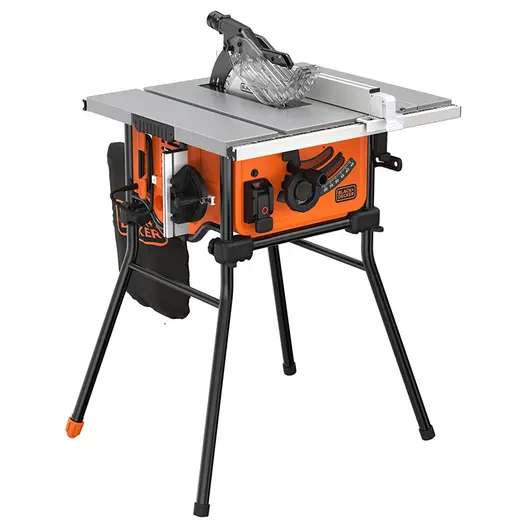 Настолен циркуляр Black & Decker в комплект със стойка  1800 W, ф 254 мм, 4800 об./мин, BES720