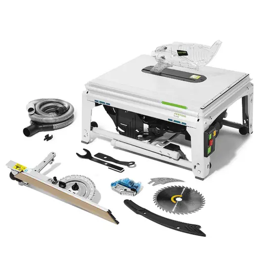 Настолен циркуляр Festool в комплект със стойка  2200 W, ф 254 мм, 1700-3500 об./мин, TKS 80 EBS