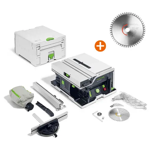 Акумулаторен настолен циркуляр Festool  без батерия и зарядно, 18 V, 168 мм, 4500-6800 об./мин, CSC SYS 50 EB-Basic