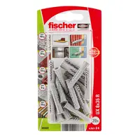 Дюбел пластмасов Fischer с опорен пръстен  ф 6x35 мм, 20 бр./опак., UX R K NV