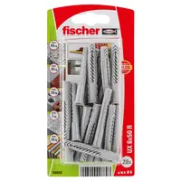 Дюбел пластмасов Fischer с опорен пръстен  ф 6x50 мм, 20 бр./опак., UX R K NV