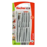 Дюбел пластмасов Fischer без опорен пръстен  ф 6x50 мм, 20 бр./опак., UX K NV