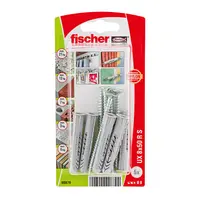 Дюбел пластмасов Fischer с опорен пръстен и винт PZ  ф 8x50 мм, 5 бр./опак., UX R S K NV