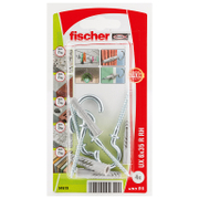 Дюбел пластмасов Fischer с опорен пръстен и отворена кука 4 бр./блистер ф 6x35 мм, UX R H - product - 025 FSB 931