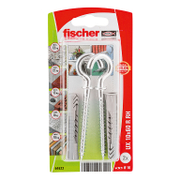 Дюбел пластмасов Fischer с опорен пръстен и отворена кука 2 бр./блистер ф 10x60 мм, UX R H - product - 025 FSB 933