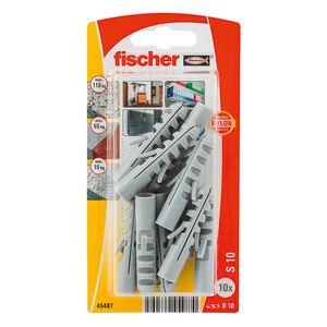 Дюбел Fischer пластмасов за бетон 10 бр./блистер ф 10х50 мм, S K NV