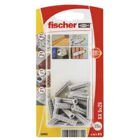 Дюбел пластмасов Fischer с опорен пръстен  ф 5x25 мм, 25 бр./опак., SX KP K NV