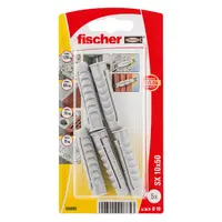 Дюбел пластмасов Fischer с опорен пръстен  ф 10x50 мм, 5 бр./опак., SX KP K NV