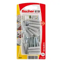 Дюбел пластмасов Fischer многоцелеви комплект с винт PZ, 15 бр./блистер ф 6x30 мм, пластмаса, SX S K NV