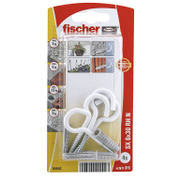 Дюбел пластмасов Fischer с опорен пръстен и отворена кука 4 бр./блистер ф 6x30 мм, SX RH - product - 025 FSB 978