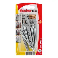 Дюбел пластмасов Fischer с опорен пръстен и винт PZ  ф 8x60 мм, 6 бр./опак., SXR Z K NV