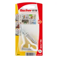 Дюбел пластмасов Fischer за бетон с опорен пръстен с за бетон отворена кука  ф 8x40 мм, 2 бр./опак., SB K NV