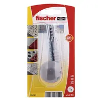 Стопер за врата Fischer за монтаж с дюбел  сив, TS 8G K NV