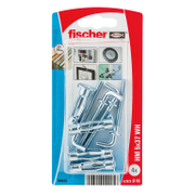Дюбел метален Fischer за гипсокартон с опорен пръстен и Г-образна кука 4 бр./блистер M5x37 мм, HM WH K NV - product - 025 FSB1005