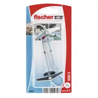 Дюбел метален Fischer за гипсокартон без опорен пръстен с пружина и кука  2 бр./опак., M3x80 мм, 51 мм, KDH 3 K NV