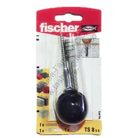 Стопер за врата Fischer за монтаж с дюбел  черен, TS K NV