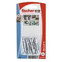 Дюбел метален Fischer за гипсокартон с опорен пръстен и метричен винт PZ  4 бр./опак., M5x37 мм, 6-15 мм, HM SK NV