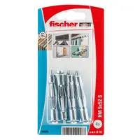 Дюбел метален Fischer за гипсокартон с опорен пръстен и метричен винт PZ  4 бр./опак., M5x52 мм, 7-21 мм, HM SK NV
