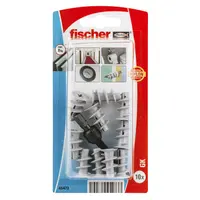 Дюбел пластмасов Fischer за гипсокартон с опорен пръстен спираловиден  10 бр./опак., ф 13x22 мм, 9.5-12.5 мм, GK K NV