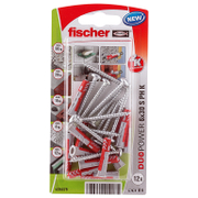 Дюбел пластмасов Fischer с опорен пръстен и винт PZ 12 бр./блистер ф 6x30 мм, Duopower S PH K NV - product - 025 FSB1046