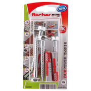 Дюбел пластмасов Fischer с опорен пръстен и патентен болт с периферия 4 бр./блистер ф 10x50 мм, DuoPower S K NV - product - 025 FSB1047