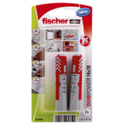 Дюбел пластмасов Fischer с опорен пръстен 2 бр./блистер ф 14x70 мм, DuoPower K NV - product - 025 FSB1138