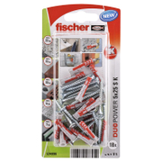 Дюбел пластмасов Fischer с опорен пръстен и винт PZ 18 бр./блистер ф 5x25 мм, DuoPower S K NV - product - 025 FSB1158