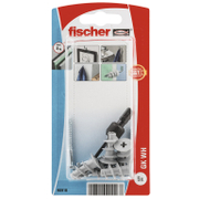 Дюбел пластмасов Fischer за гипсокартон с опорен пръстен и Г-образна кука 5 бр./блистер ф 13x22 мм, GK WH - product - 025 FSB1178