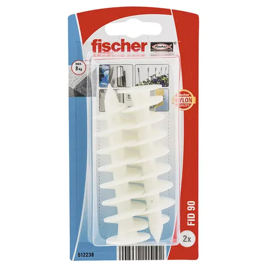 Дюбел пластмасов Fischer за изолация спираловиден  ф 25x80 мм, 2 бр./опак., FID K