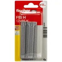 Дюбел пластмасов Fischer за химична смес  ф 12x85 мм, 4 бр./опак., FIS H K K NV