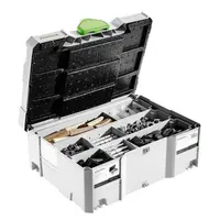 Дюбел дървен Festool комплект с фрезер  12x100, 12x140, 14x100, 14x140 мм, SV-SYS