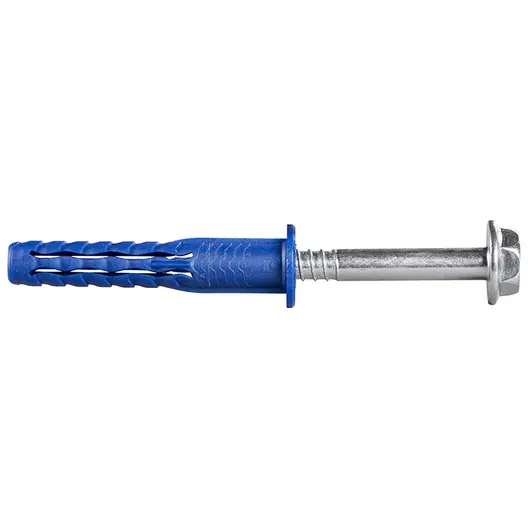 Дюбел пластмасов Rawlplug с опорен пръстен и патентен болт с периферия рамков ф 10х60 мм, R-FFS-N