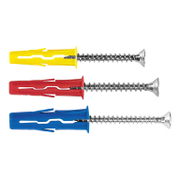 Дюбел пластмасов Rawlplug с опорен пръстен и винт PZ комплект ф 5x24, ф 6x28, ф 8x32 мм, 120 бр., R-S3-UNO - product - 025 ILI1282