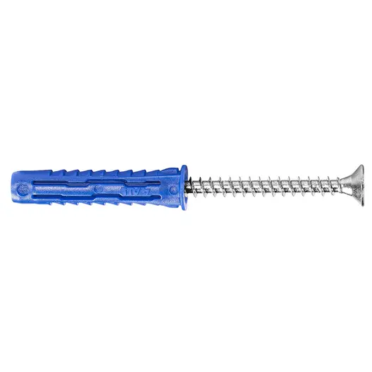 Дюбел пластмасов Rawlplug с опорен пръстен и винт PZ комплект ф 8х65 мм, 6 бр., R-S3-4ALL