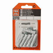 Дюбел пластмасов Tox за бетон без опорен пръстен с винт PZ  ф 8x40 мм, 8 бр./опак., EL S - product - 025 TOX 418