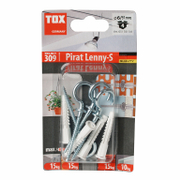 Дюбел пластмасов Tox с опорен пръстен и отворена кука 4 бр./блистер ф 6x41 мм, Lenny-S - product - 025 TOX 437