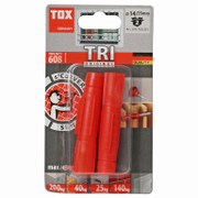 Дюбел пластмасов Tox без опорен пръстен 2 бр./блистер ф 14x75 мм, TRI - product - 025 TOX 432
