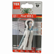 Дюбел пластмасов Tox с опорен пръстен и отворена кука 2 бр./блистер ф 8x51 мм, Will-S - product - 025 TOX 433