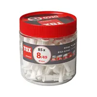 Дюбел пластмасов Tox с опорен пръстен  ф 8x49 мм, 85 бр./опак., Deco