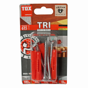 Дюбел пластмасов Tox с опорен пръстен и винт PZ 6 бр./блистер ф 8x51 мм, TRI S - product - 025 TOX 456