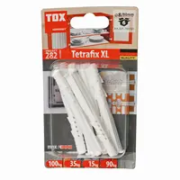 Дюбел пластмасов Tox с опорен пръстен  ф 8x80 мм, 6 бр./опак., Tetrafix XL