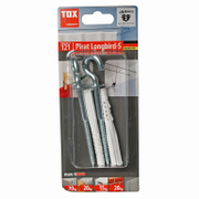 Дюбел пластмасов Tox с опорен пръстен и отворена кука  ф 8x80 мм, 2 бр./опак., Longbird-L - product - 025 TOX 499