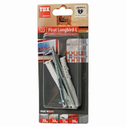 Дюбел пластмасов Tox с опорен пръстен и Г-образна кука с фланец  ф 8x80 мм, 2 бр./опак., Longbird-L - product - 025 TOX 500