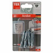 Дюбел метален Tox за гипсокартон с опорен пръстен и метричен винт PZ 4 бр./блистер M4x38х12.5 мм, Acrobat - product - 025 TOX 502