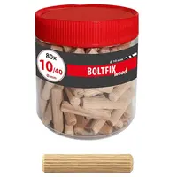 Дюбел дървен Tox кръгъл  ф 10х40 мм, Boltfix Wood